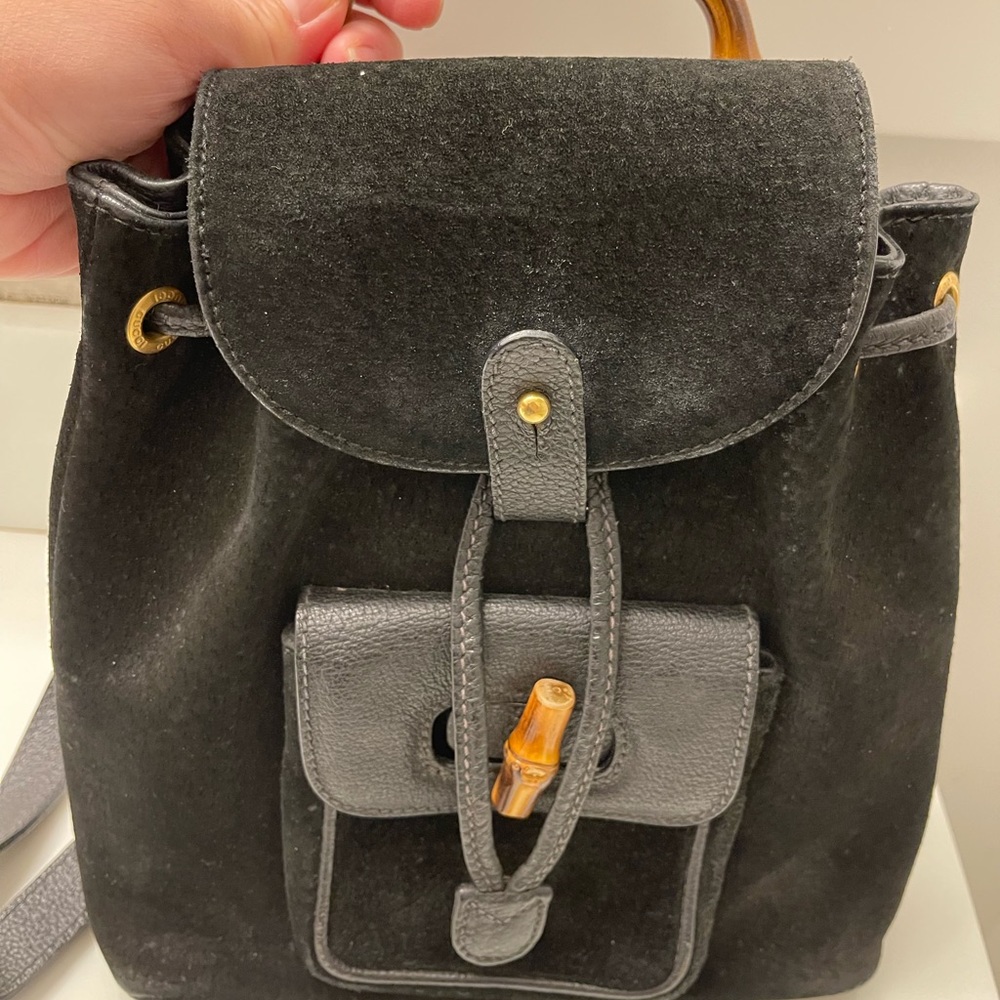 Gucci bamboo mini backpack
